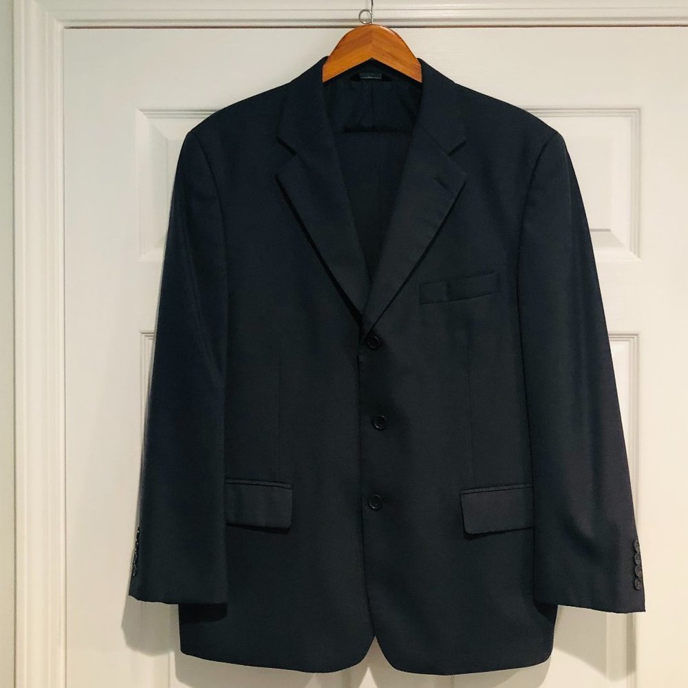 Eddie Domani mens gray suit 42s pants 36w/28.5l